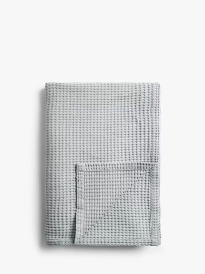 Washed Waffle Bedspread,Grey