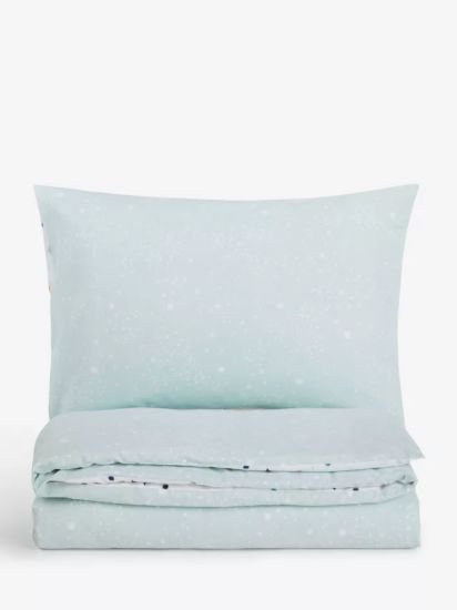 little home at Space Star Pure Cotton Duvet Cover and Pillowcase Set